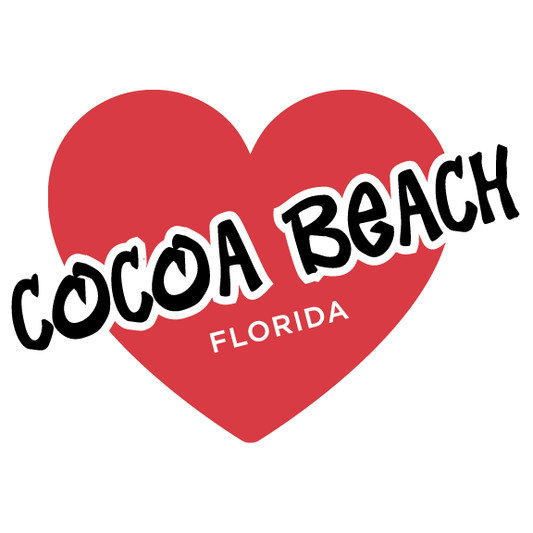 Official "I Love Cocoa Beach" Custom Vinyl Stickers