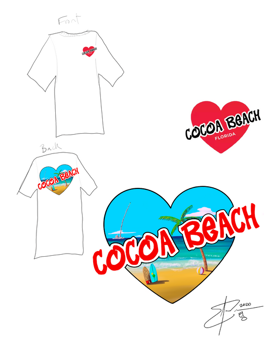 I Love Cocoa Beach Florida Limited Edition Tee Shirt